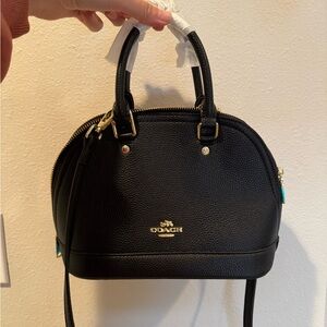 Coach Black Crossbody Bag with Gold Accents
